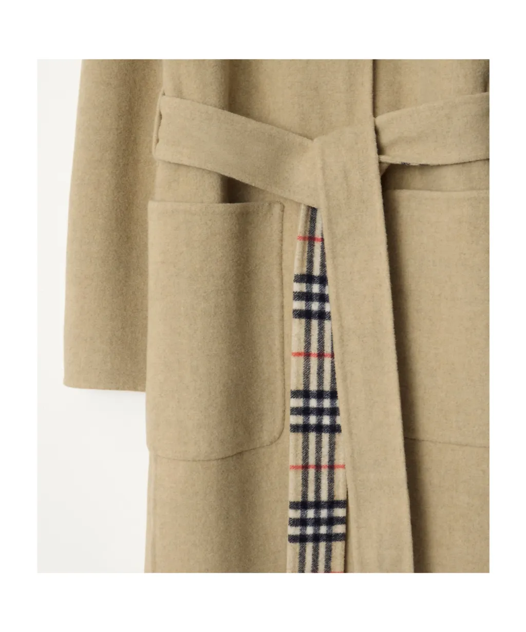 Reversible Wool Wrap Coat