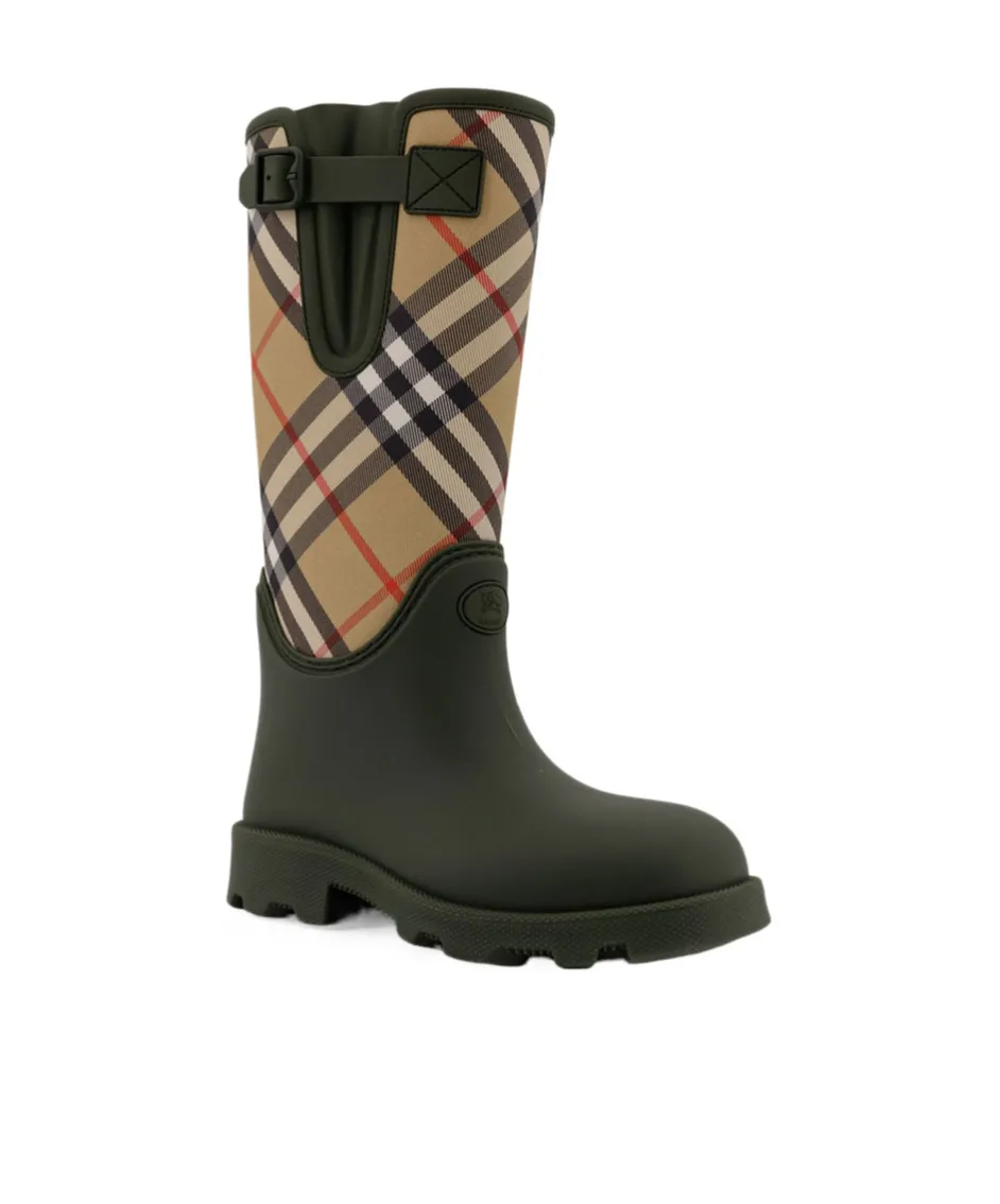 Ekd Detailed Checked Rain Boots