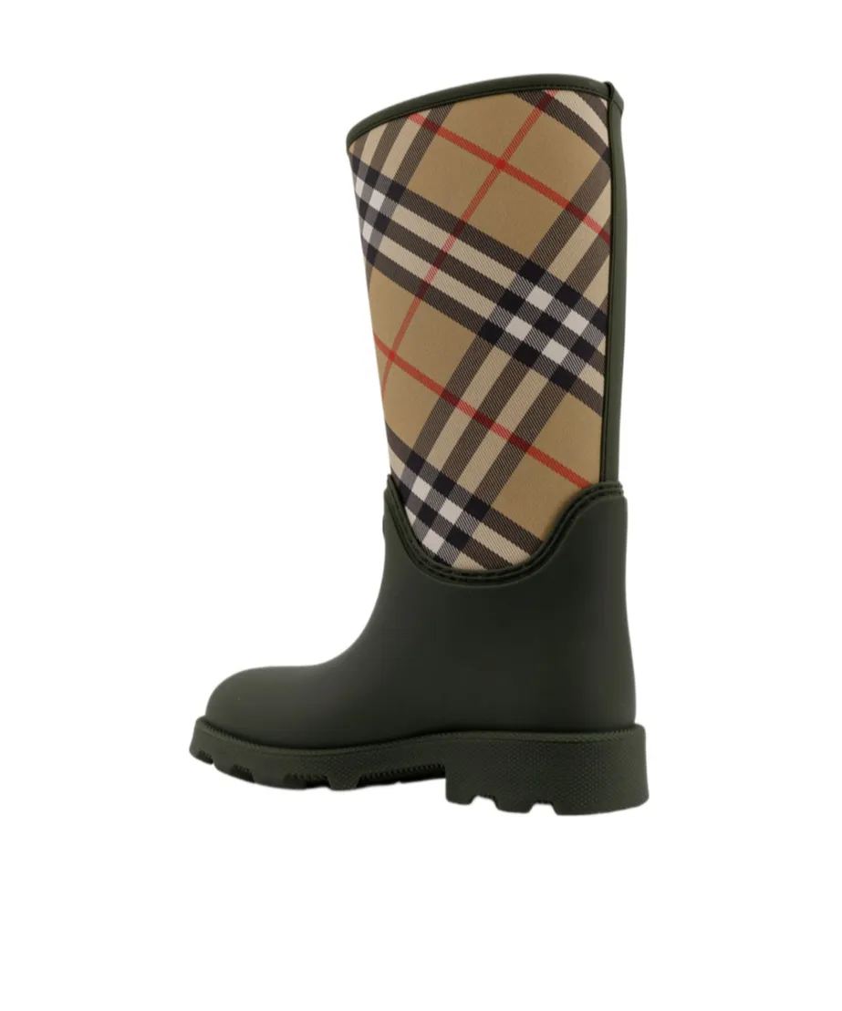 Ekd Detailed Checked Rain Boots