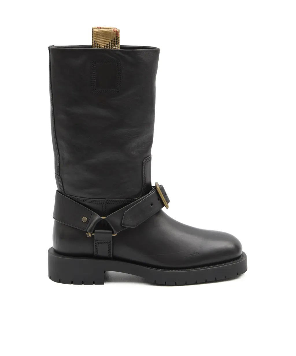 Saddle Buckle Detailed Boots