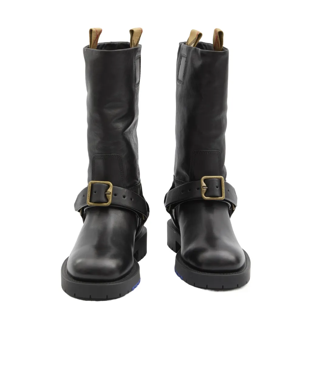 Saddle Buckle Detailed Boots