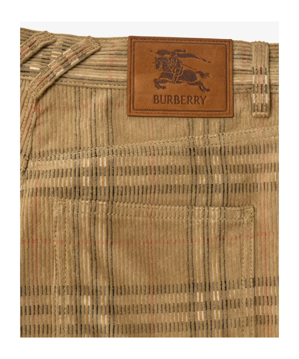 Check Corduroy Trousers