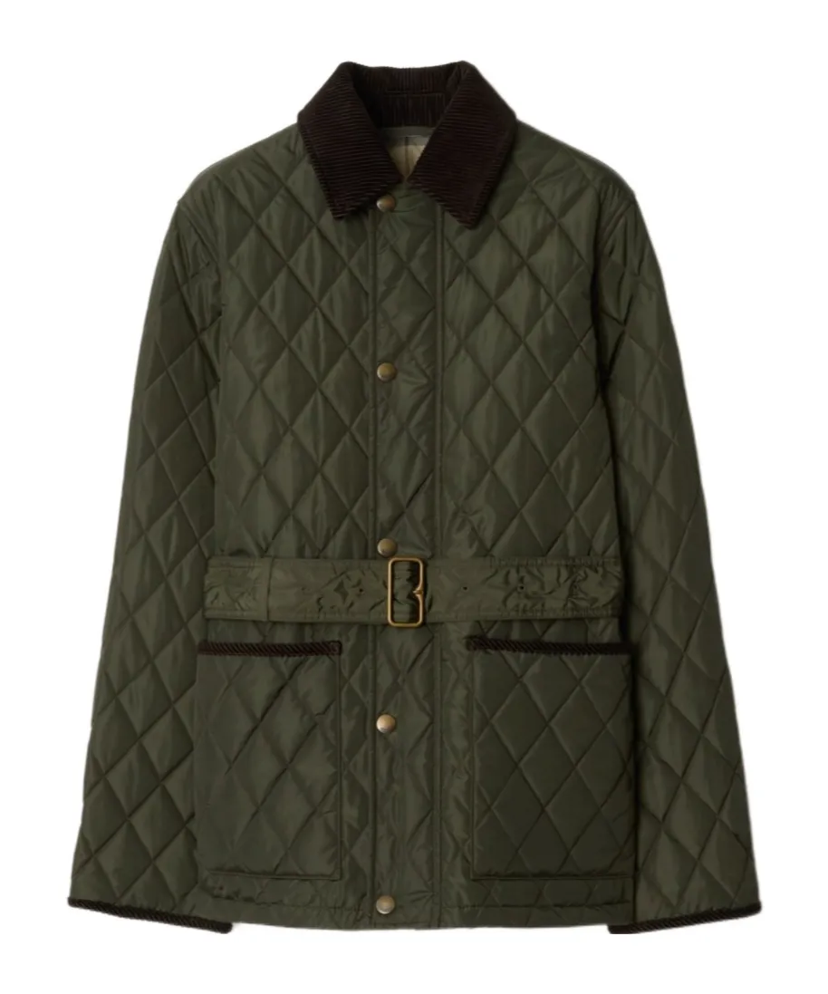 Belted Waist Quilted Jacket