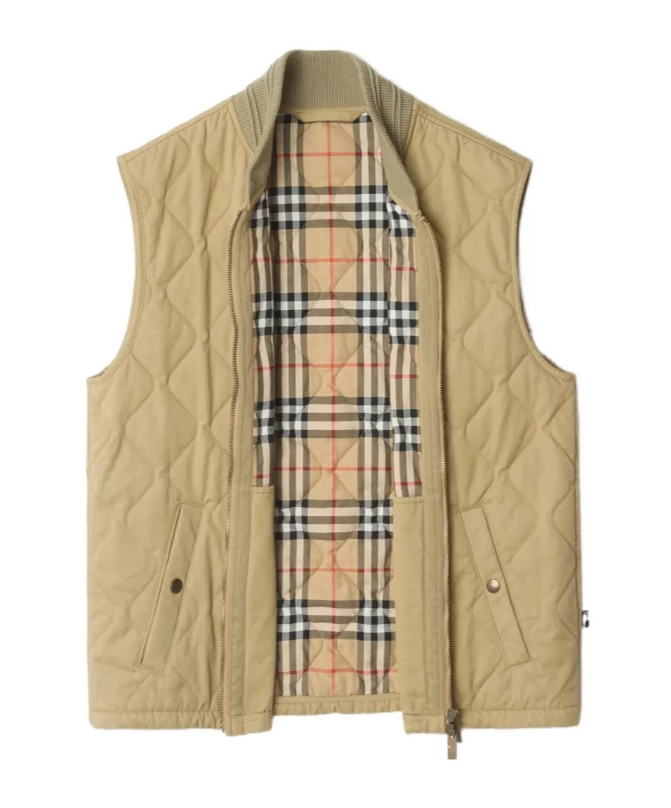 Quilted Gabardine Gilet