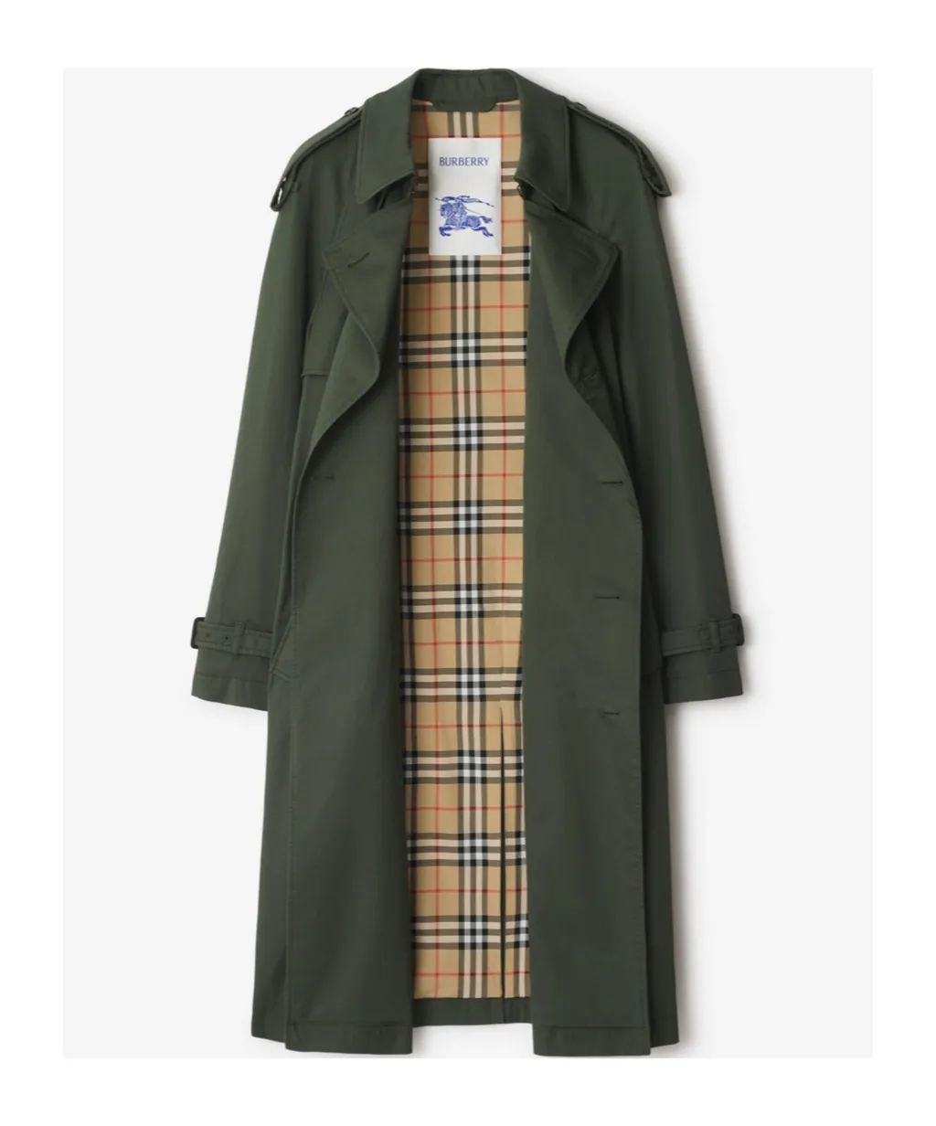 Mid-Length Gabardine Trench Coat