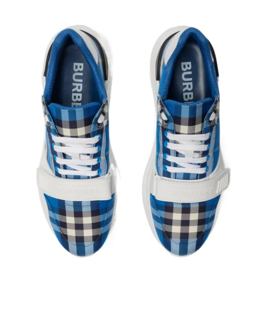 Checked Lace-Up Sneakers