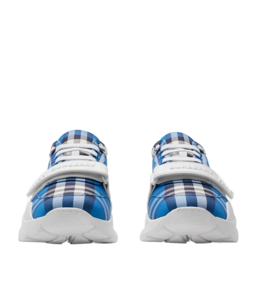Checked Lace-Up Sneakers