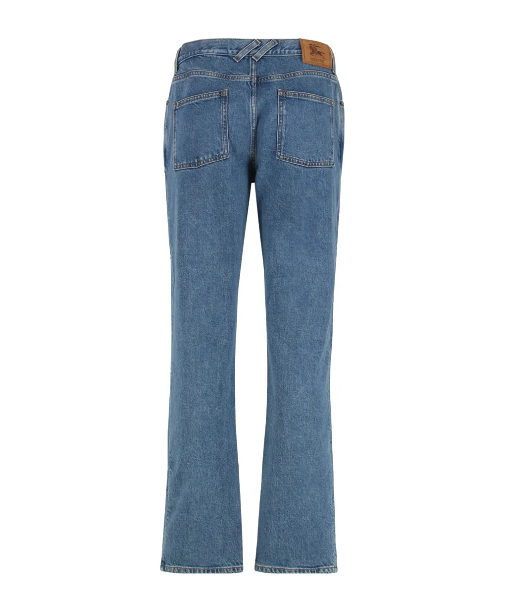 Logo Patch Straight-Leg Jeans