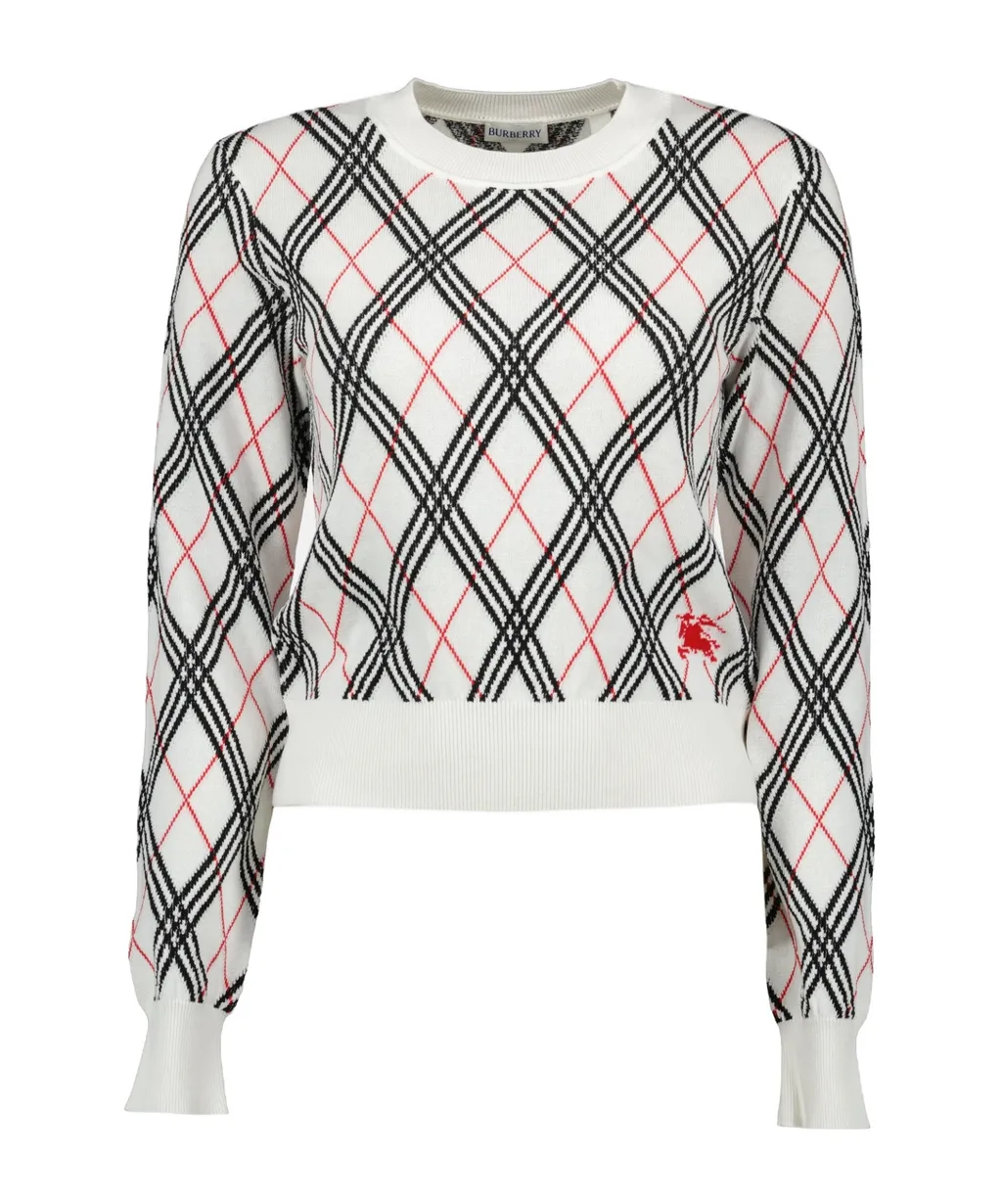 Checked Knit Jumper