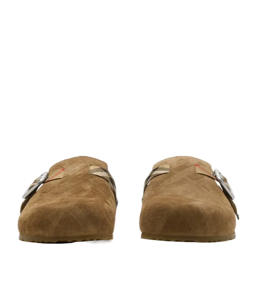 Checked Urchin Clogs