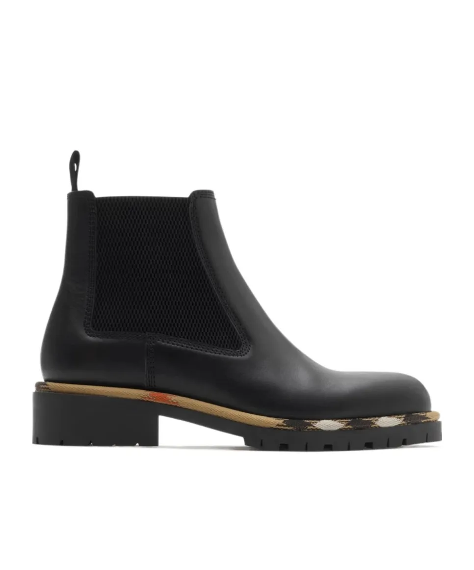 Leather Gravel Chelsea Boots
