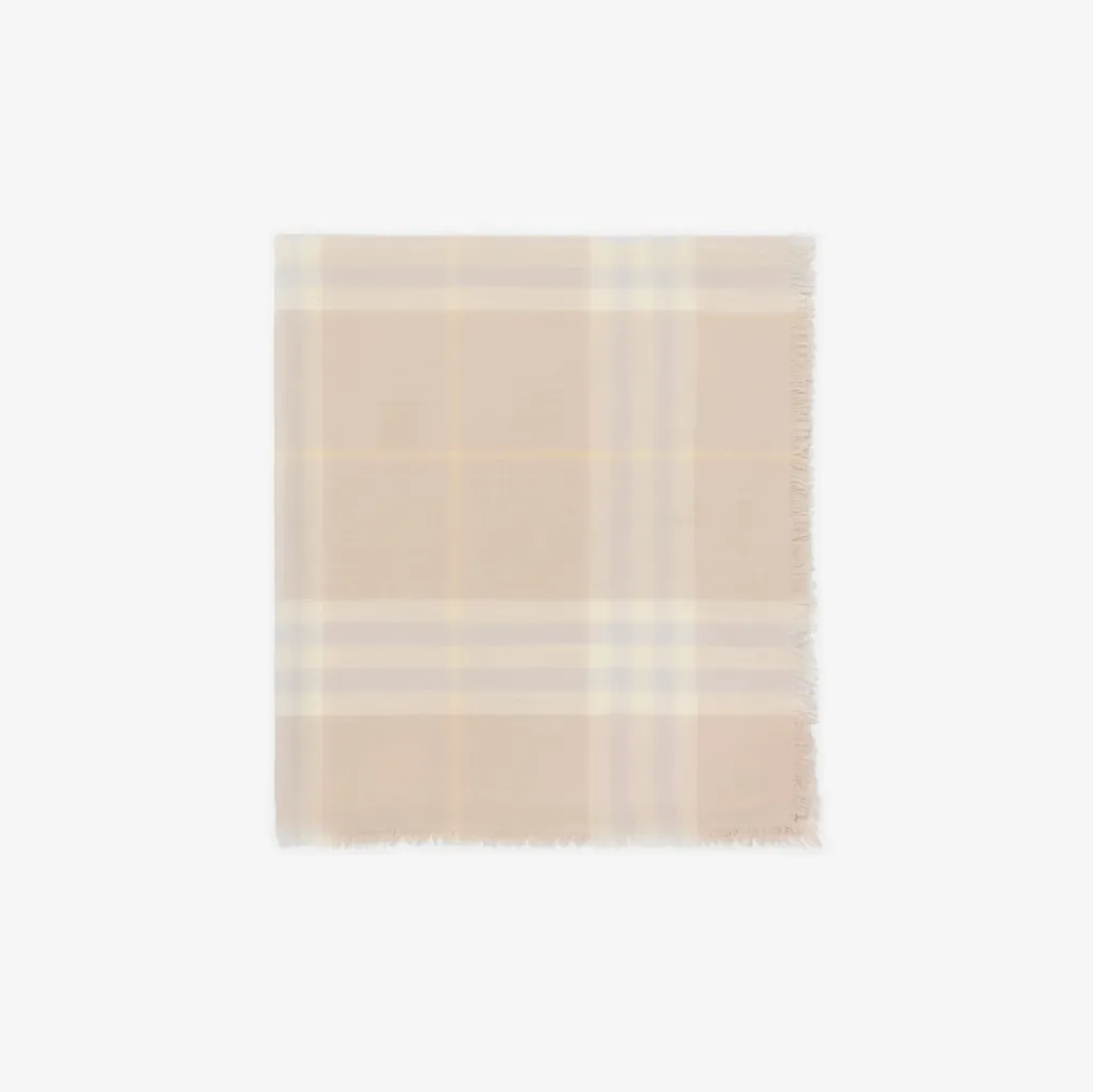 Checked Frayed-Edge Scarf