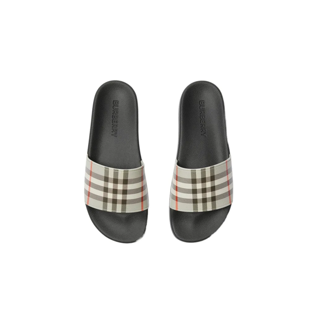 Checked Slip-On Slides