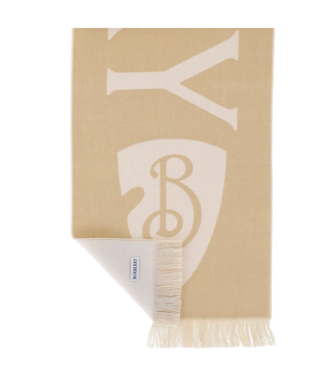 Logo Jacquard Frayed-Edge Scarf