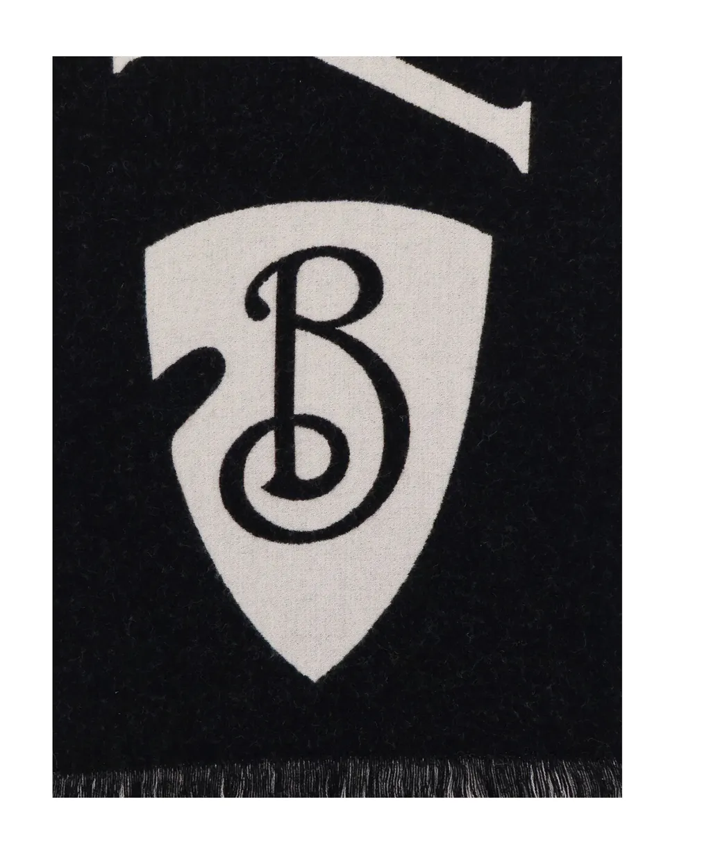Logo Jacquard Frayed-Edge Scarf