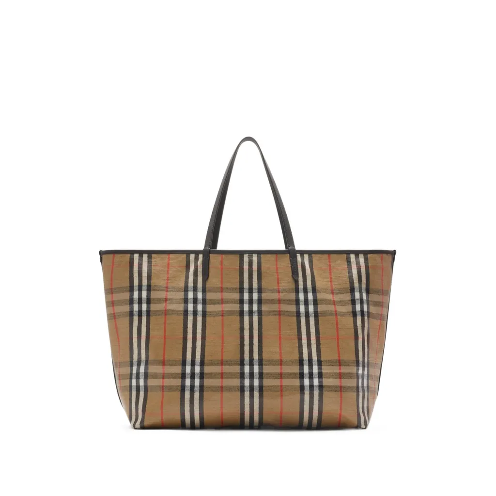 Check Printed Tote Bag