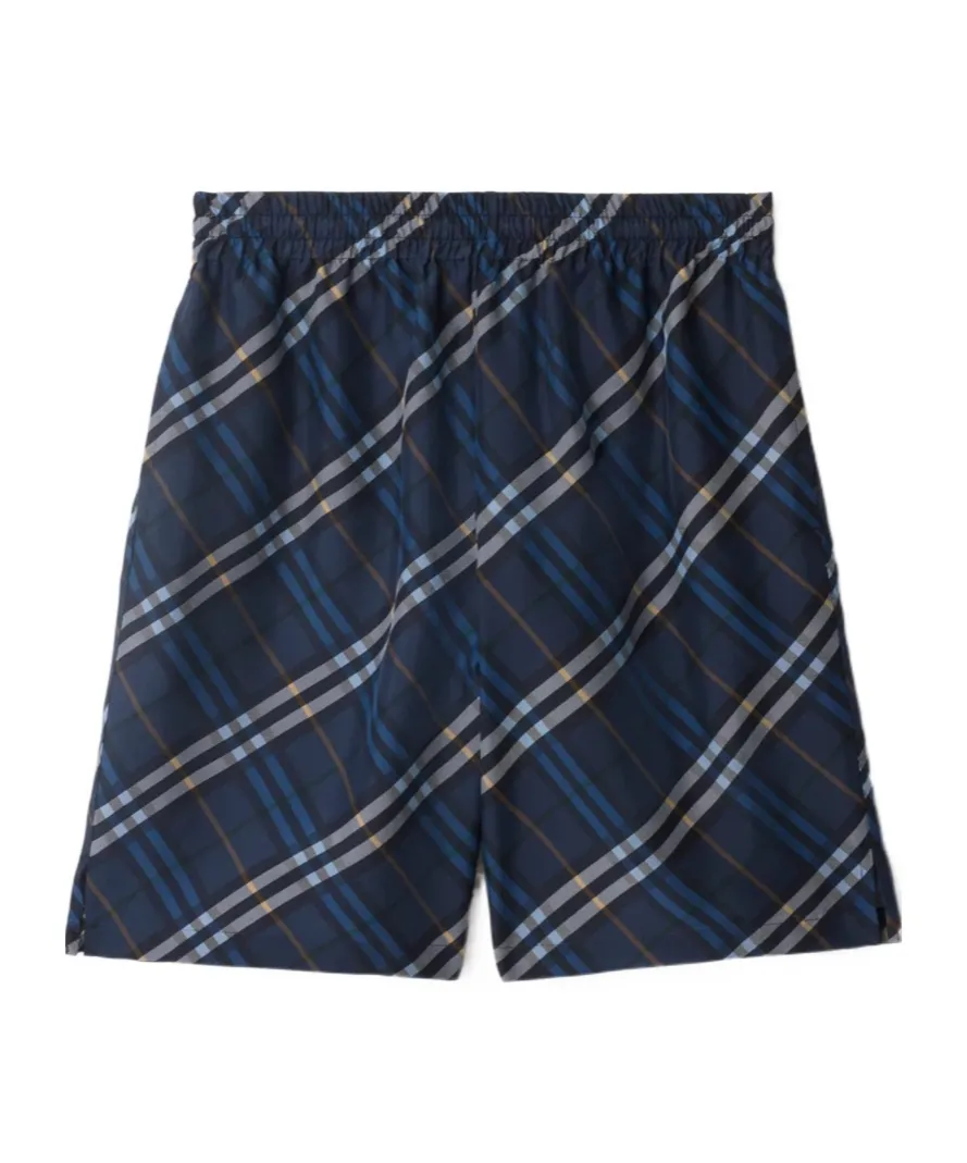 Check Pattern Knee-Length Shorts