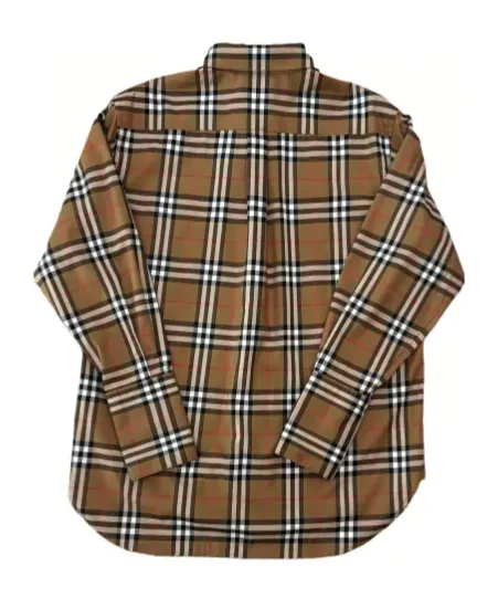 Regular Fit Check Stretch Cotton Shirt