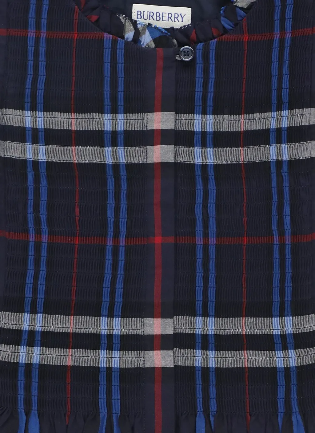 Kids Long Sleeved Checked Flared Dress