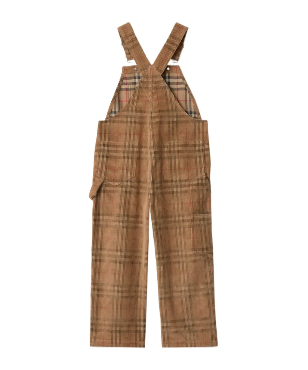 Check Corduroy Dungarees