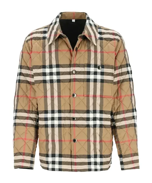 Plaid Single-Breasted Long-Sleeved Cotton Coat