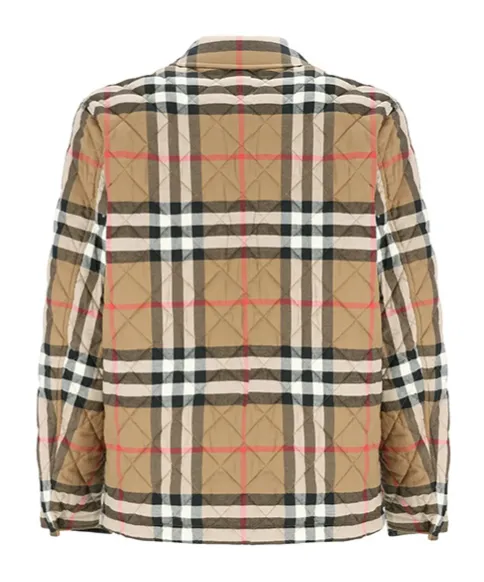 Plaid Single-Breasted Long-Sleeved Cotton Coat