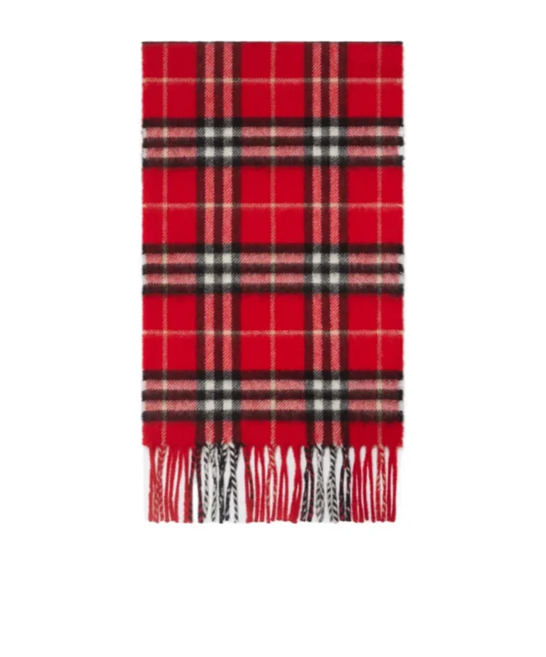 Check Fringed Scarf