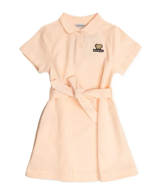 Logo Embroidered Belted Dress