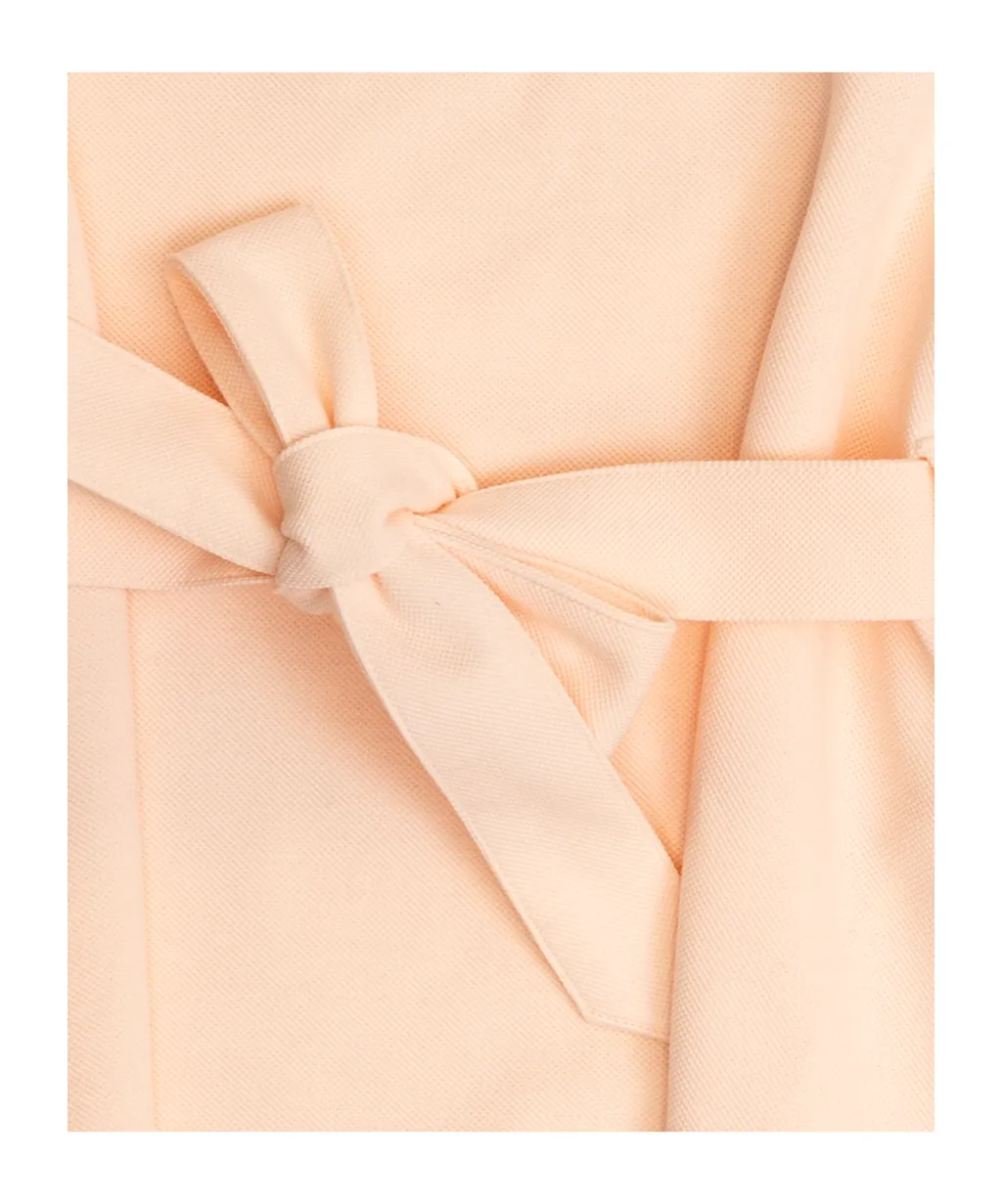 Logo Embroidered Belted Dress