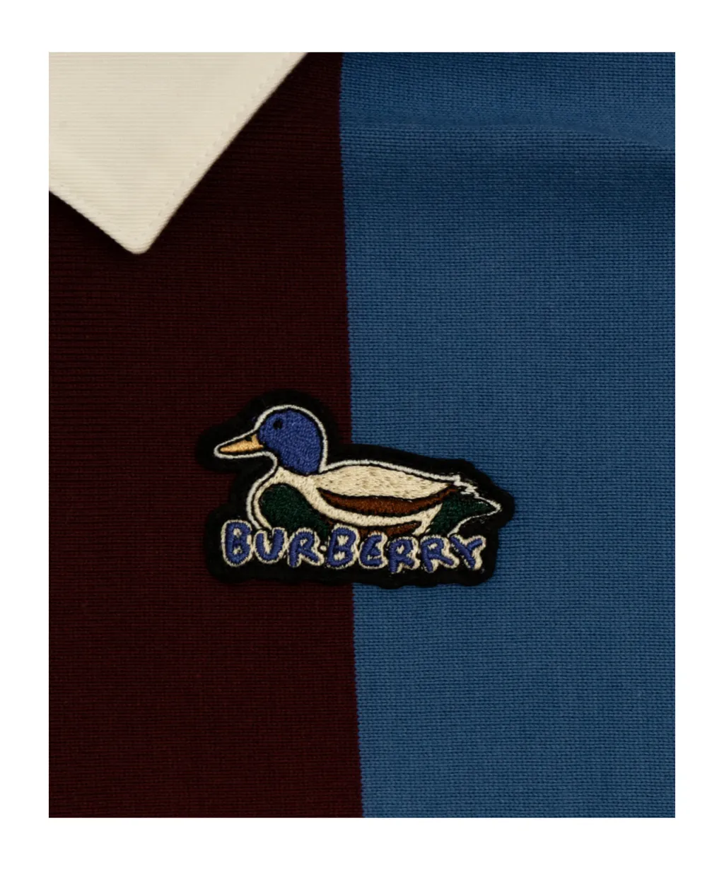 Striped Logo Embroidered Polo Shirt