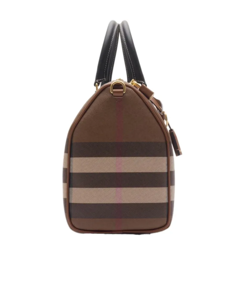 Check Printed Zipped Handbag