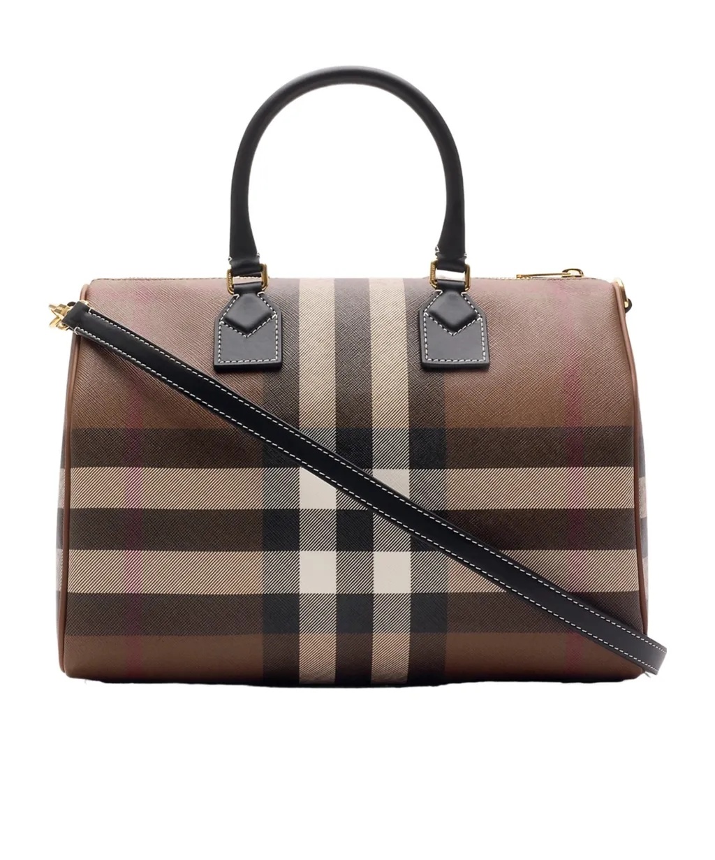 Check Printed Zipped Handbag
