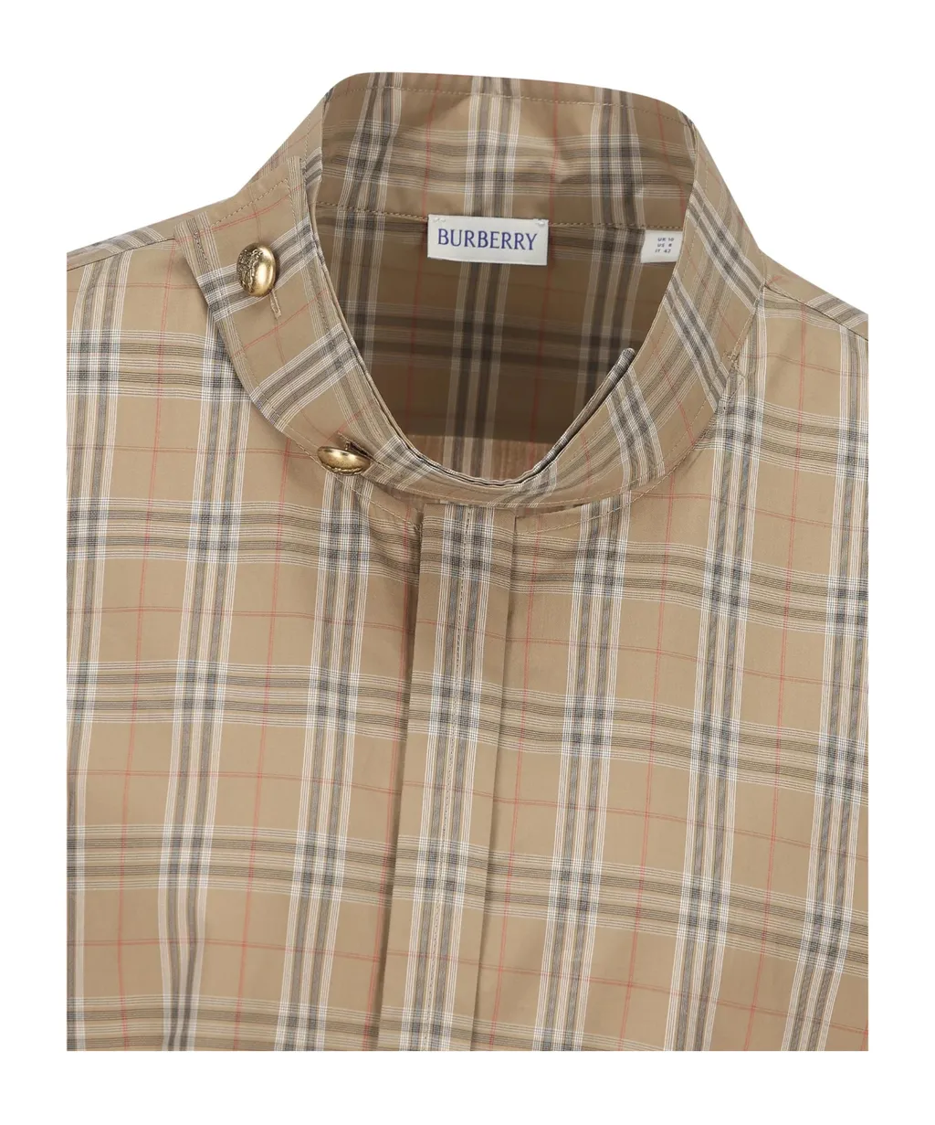 Check Pattern Sleeveless Shirt