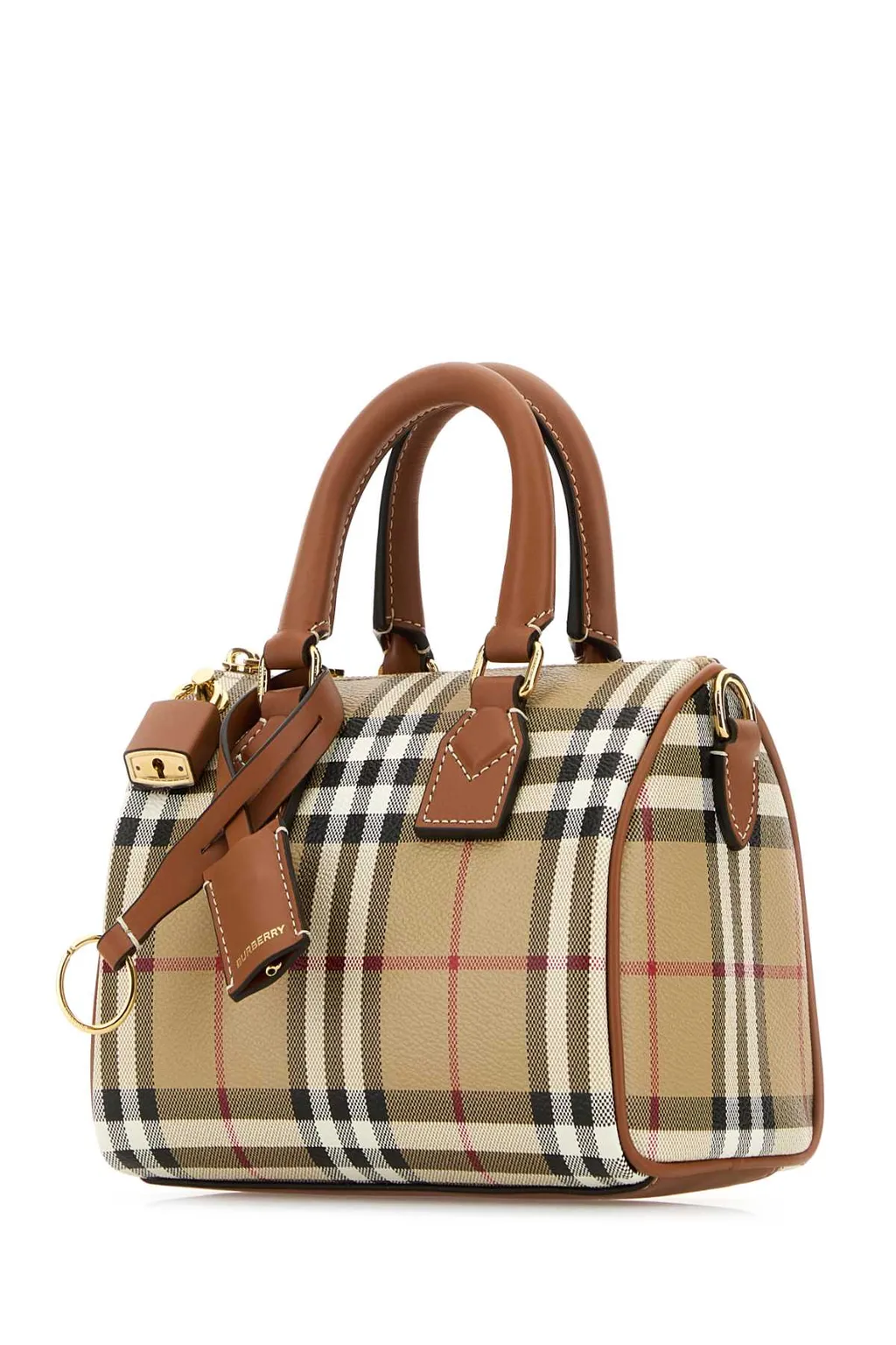 Checked Zipped Tote Bag