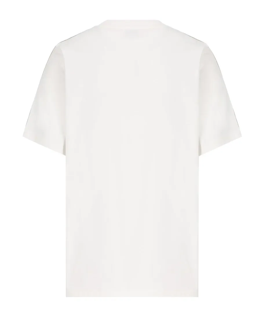 Checked-Trim Crewneck T-Shirt