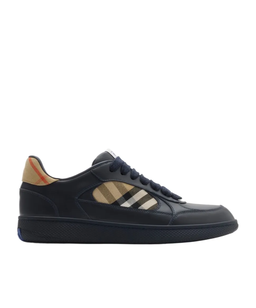 Checked Lace-Up Sneakers