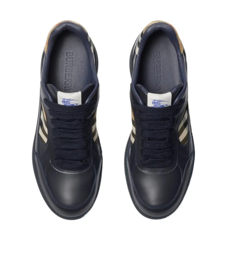 Checked Lace-Up Sneakers