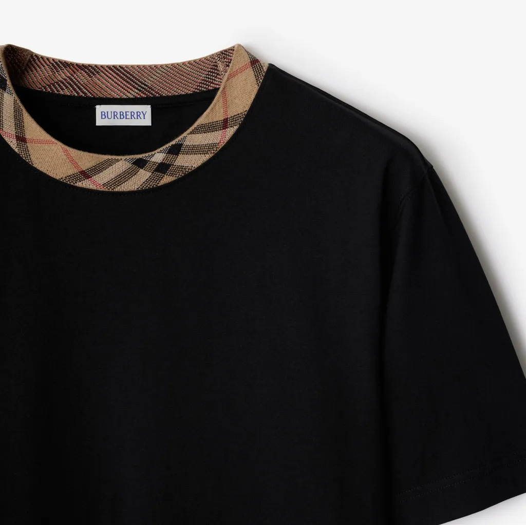 Check-Trim Crewneck T-Shirt