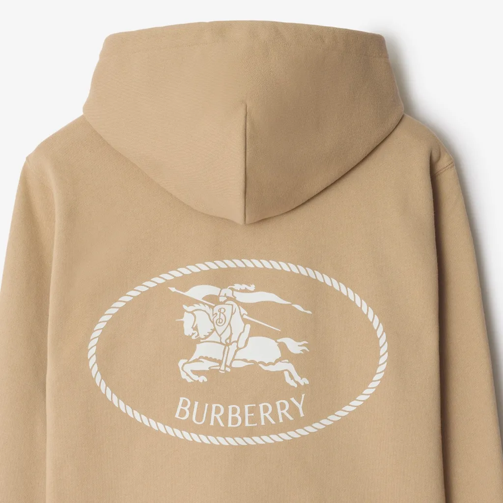 Logo Embroidered Drawstring Sweatshirt