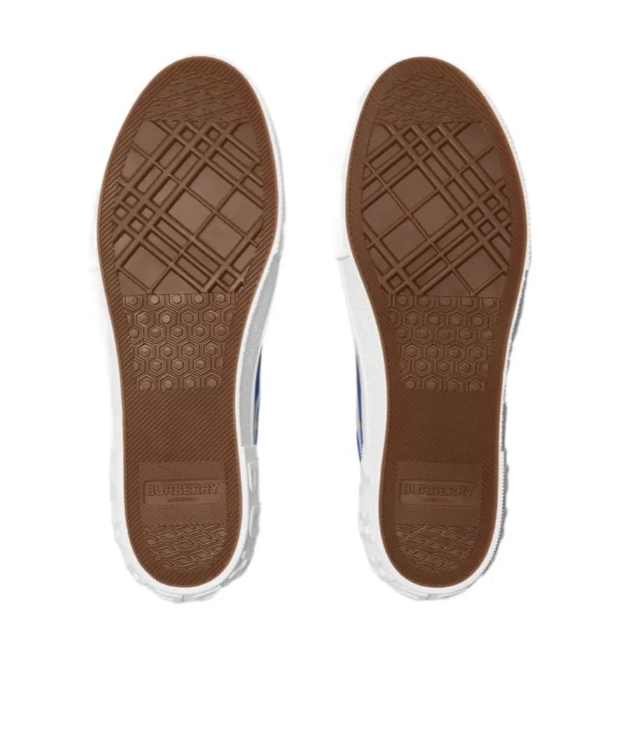 Checked Lace-Up Sneakers
