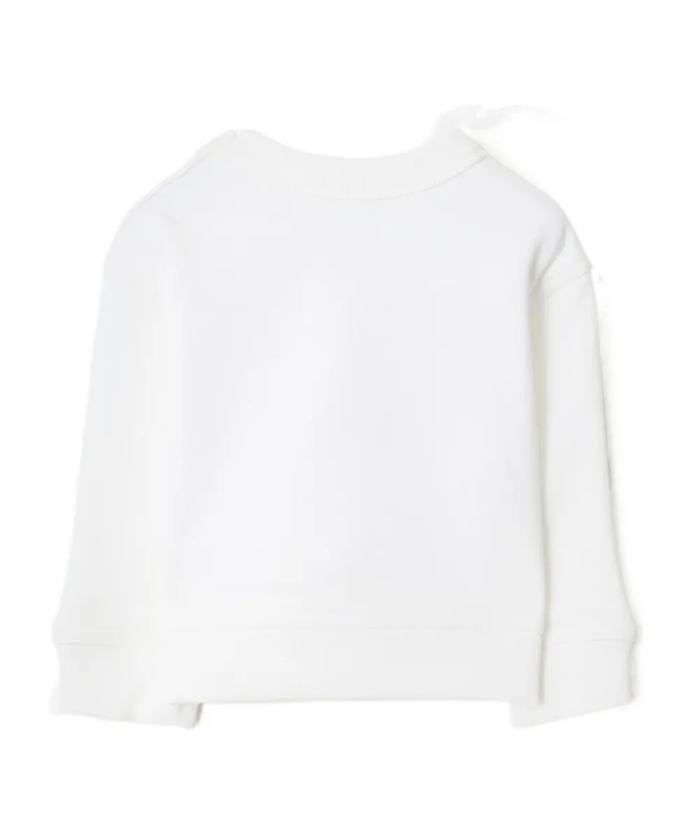 Bear-Printed Crewneck Sweatshirt
