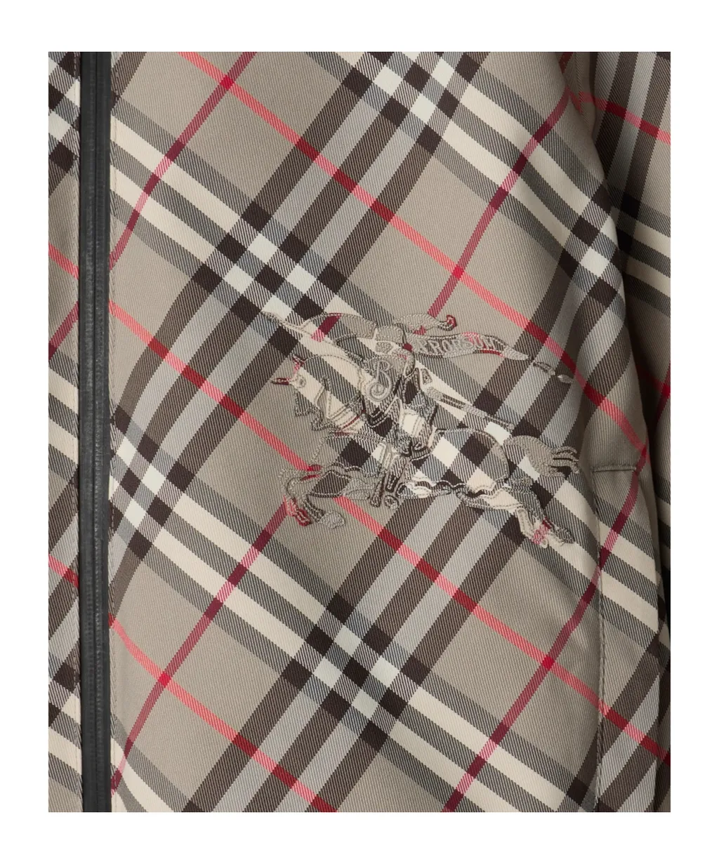 Cropped Reversible Check Jacket