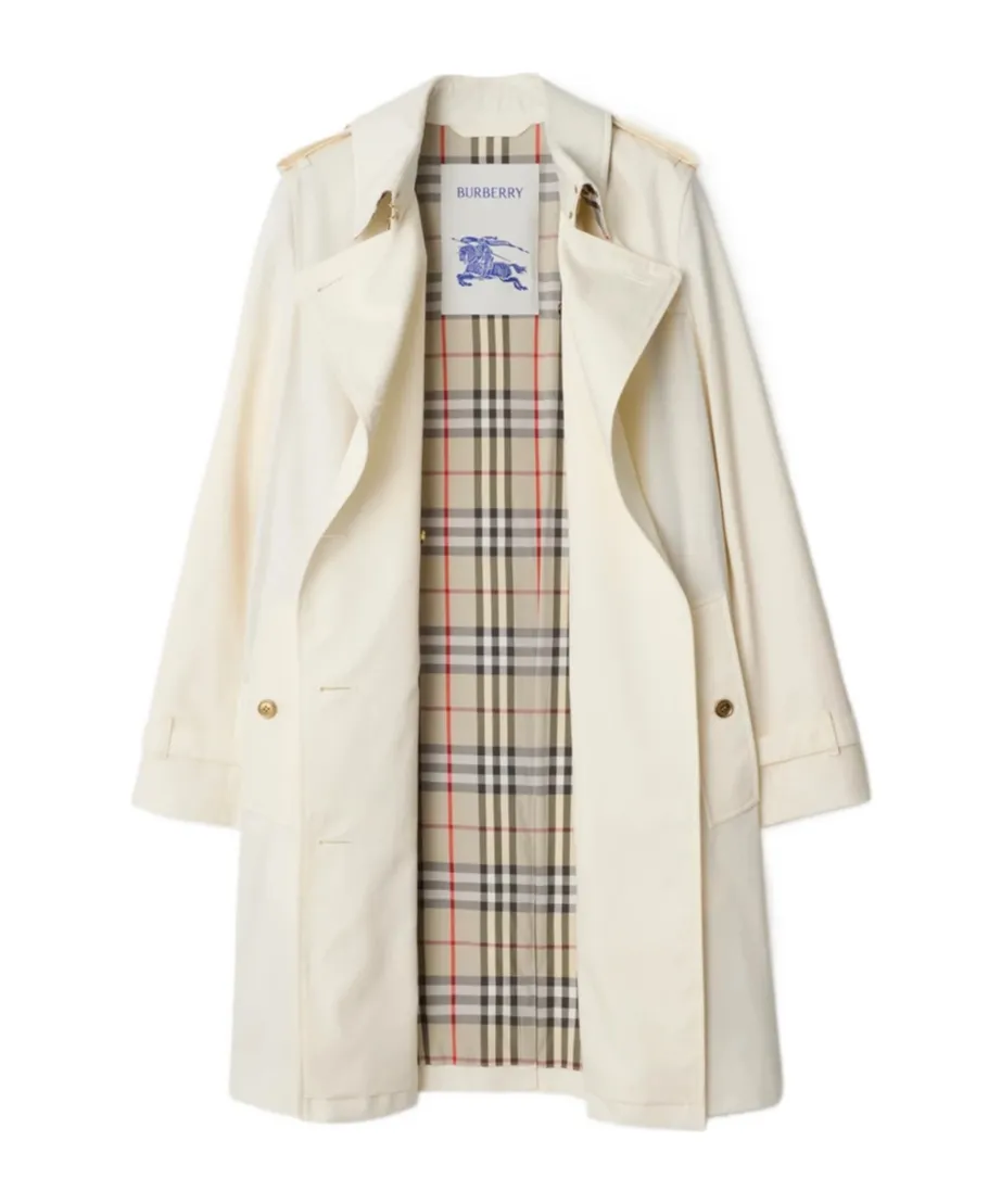 Double Breasted Gabardine Kensington Trench Coat