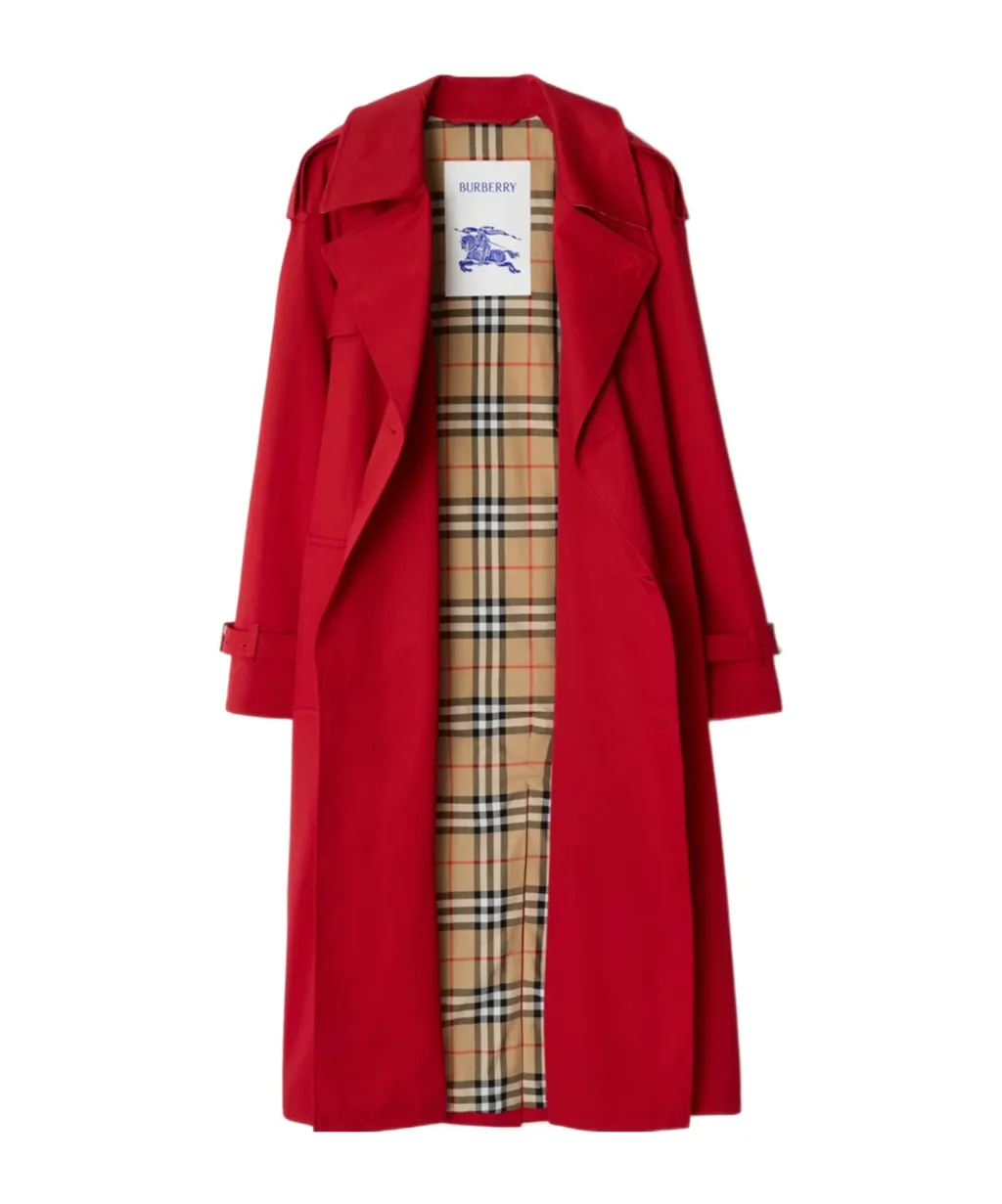 Double Breasted Belted Long Castleford Trench Coat