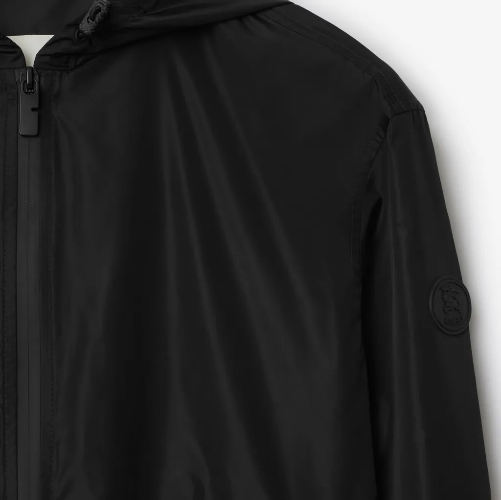 Logo Printed Zip-Up Hooded Jacket