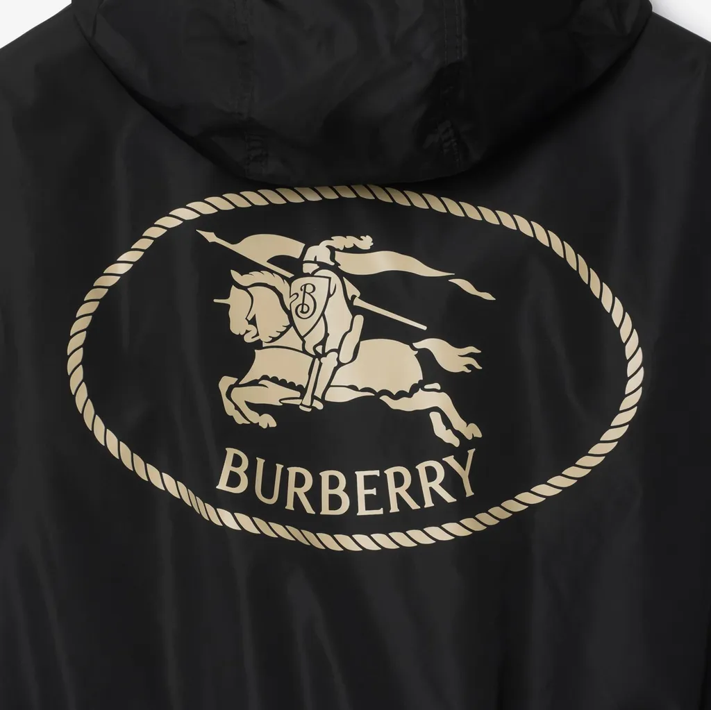 Logo Printed Zip-Up Hooded Jacket