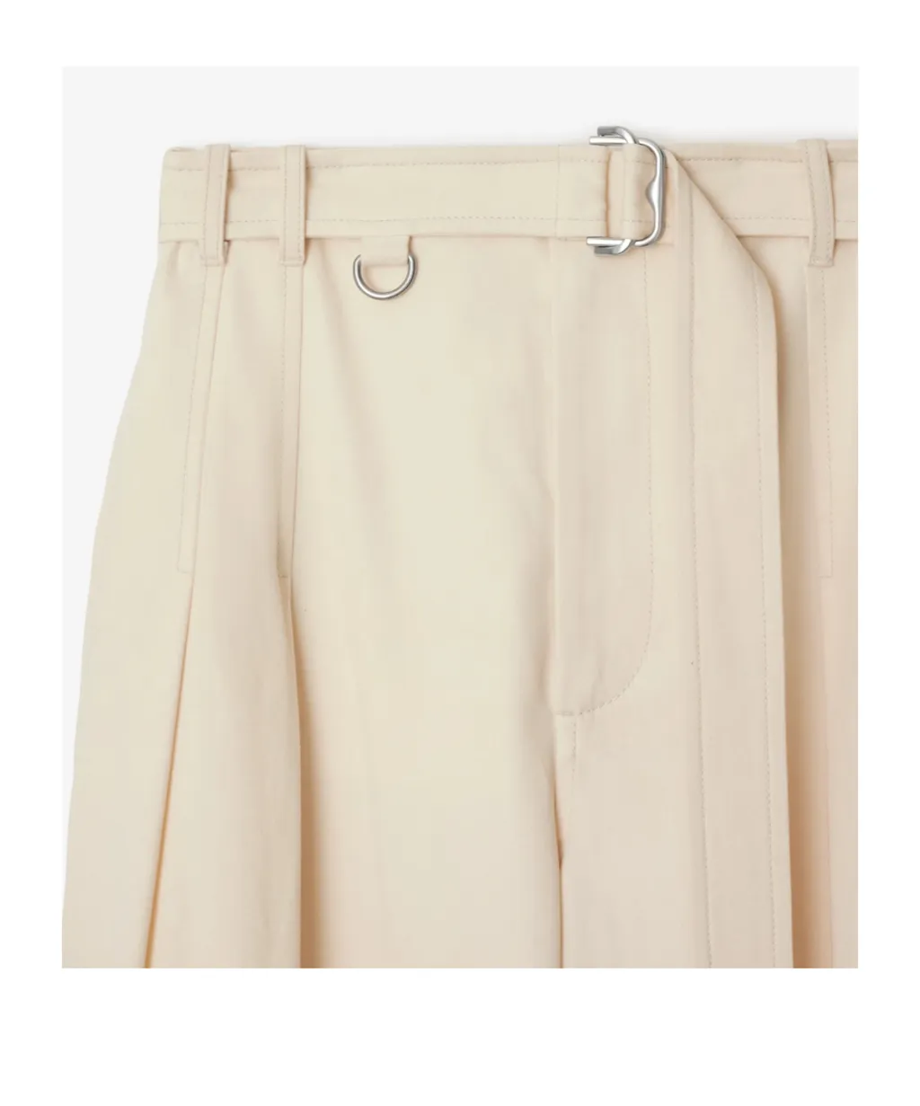 Gabardine Belted Trousers