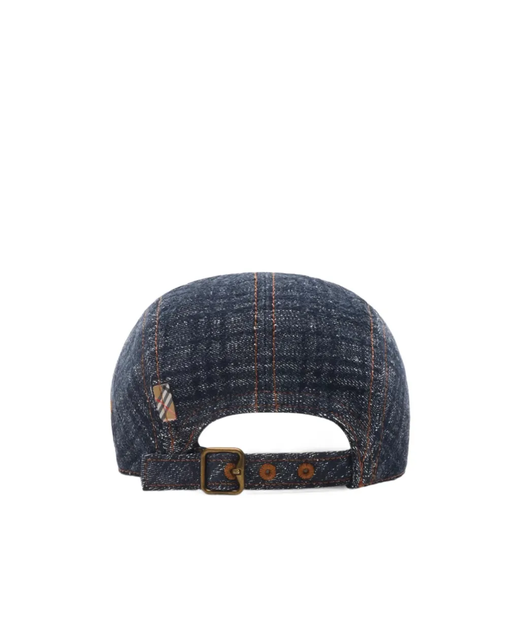 Check Denim Baseball Cap