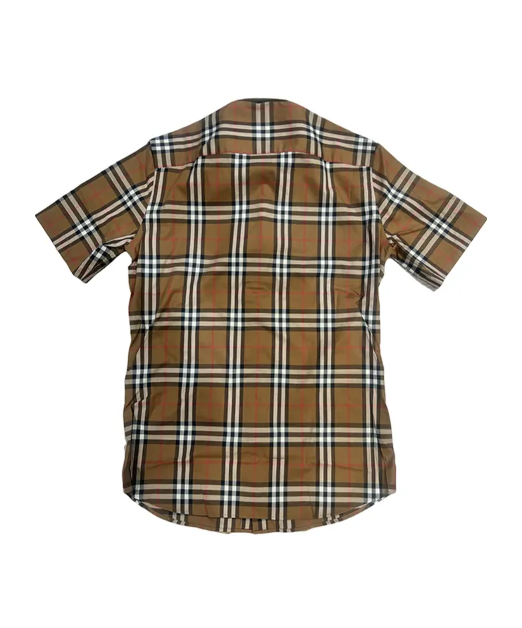 Slim Fit Check Stretch Cotton Shirt