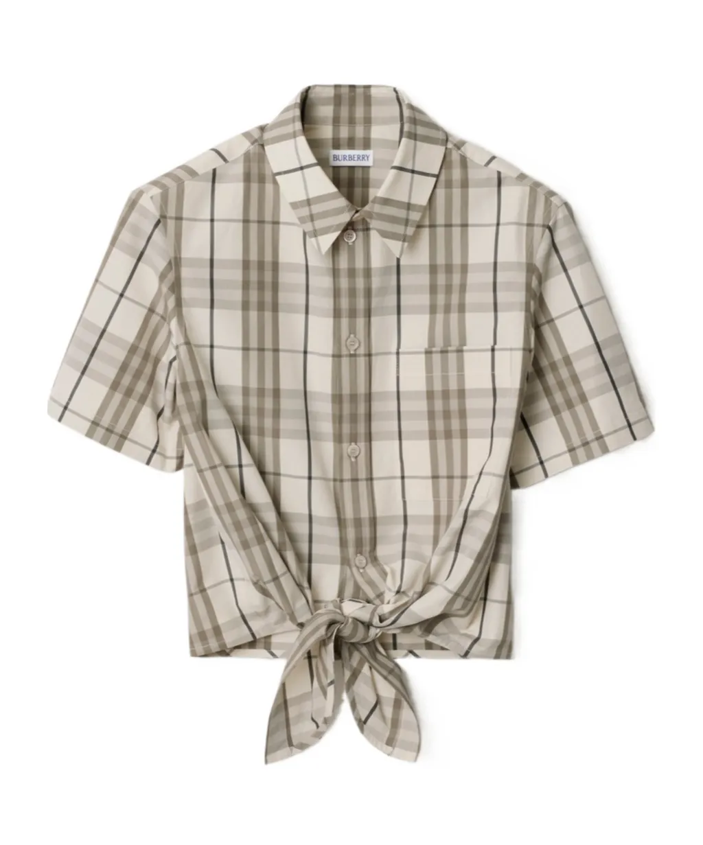 Cropped Checked Shirt